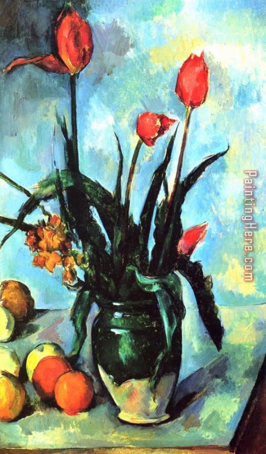 Paul Cezanne Tulips In A Vase